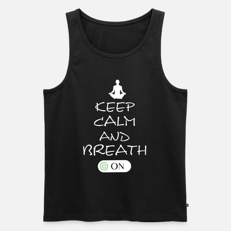 Yoga - Männer Premium Bio Tank Top - Schwarz