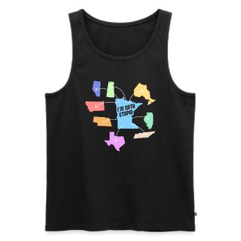 Minnesota Staaten Design für stolze Minnesotaner - Männer Premium Bio Tank Top - Schwarz - Vorne - Michal (187cm)