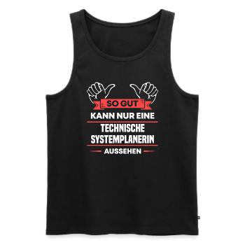 Technische Systemplanerin Design für Handwerker - Männer Premium Bio Tank Top - Schwarz - Vorne - Michal (187cm)