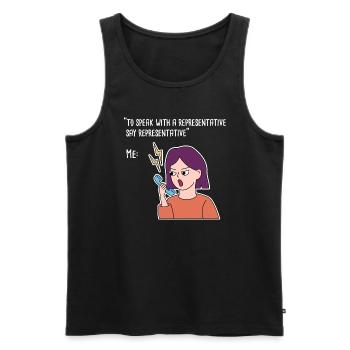 Arbeit von zu Hause Call Design für stolze Pinoys - Männer Premium Bio Tank Top - Schwarz - Vorne - AI Model Male 178 light (178cm)