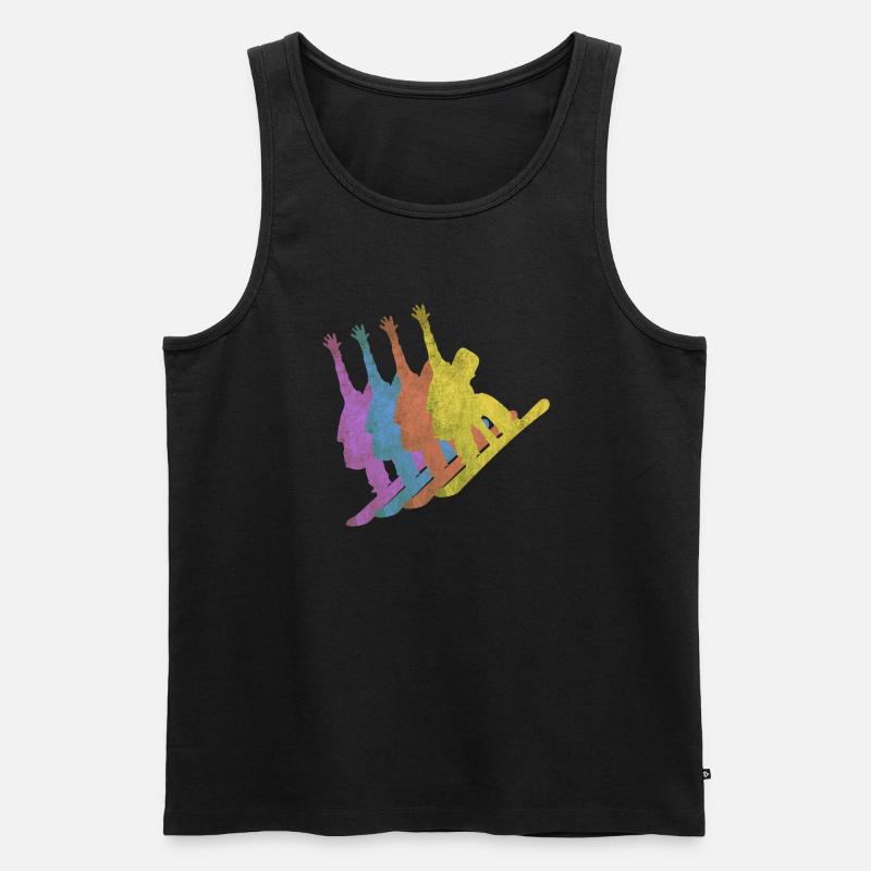 snowboarding - Männer Premium Bio Tank Top - Schwarz