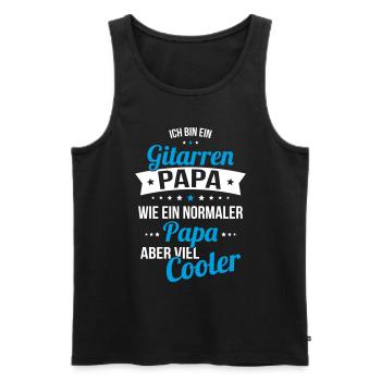 Papa guitariste comme un papa normal beaucoup plus cool - Débardeur bio Premium Homme - noir - Devant - Michal (187cm)