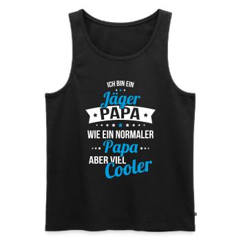 Hunter dad like a normal dad but much cooler - Men's Premium Organic Tank Top - black - Front - AI Model Male 178 light (178cm)