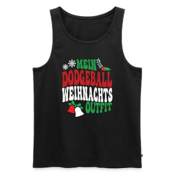 Dodgeball Weihnachten Outfit Dodgeballspieler XMAS - Männer Premium Bio Tank Top - Schwarz - Vorne - Michal (187cm)