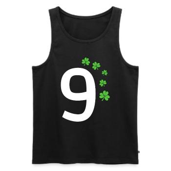 9 - Men's Premium Organic Tank Top - black - Front - AI Model Male 178 light (178cm)