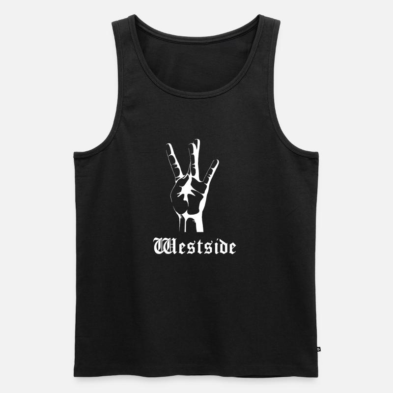 Westside blanc - Débardeur bio Premium Homme - noir