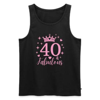 Fabelhafte 40. 40. Geburtstag - Männer Premium Bio Tank Top - Schwarz - Vorne - AI Model Male 178 light (178cm)