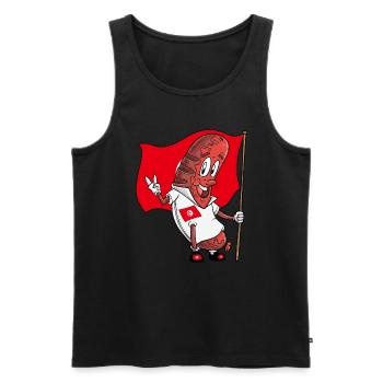 Tunisia Pork Bratwurst - Men's Premium Organic Tank Top - black - Front - AI Model Male 178 light (178cm)