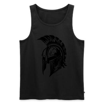 Spartaner Helm Gladiator Sparta - Männer Premium Bio Tank Top - Schwarz - Vorne - AI Model Male 178 light (178cm)