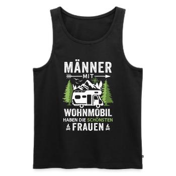 Wohnmobil Camping Wohnmobilfahrer Campingurlaub - Männer Premium Bio Tank Top - Schwarz - Vorne - AI Model Male 178 light (178cm)
