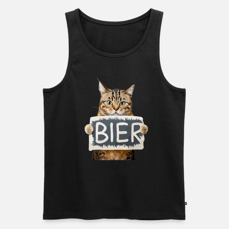 Bier - Männer Premium Bio Tank Top - Schwarz