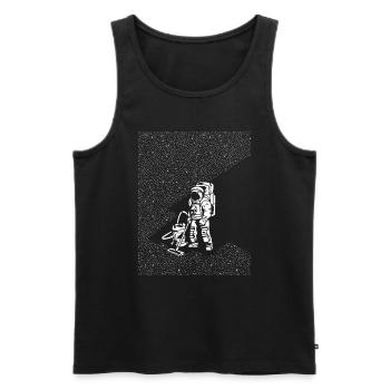 galaxie - Débardeur bio Premium Homme - noir - Devant - AI Model Male 178 light (178cm)