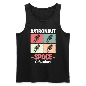 Navette spatiale Spacesuit Star Rocket - Débardeur bio Premium Homme - noir - Devant - Michal (187cm)