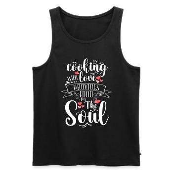Chef Restaurant Profession Gastronomie - Débardeur bio Premium Homme - noir - Devant - AI Model Male 178 light (178cm)
