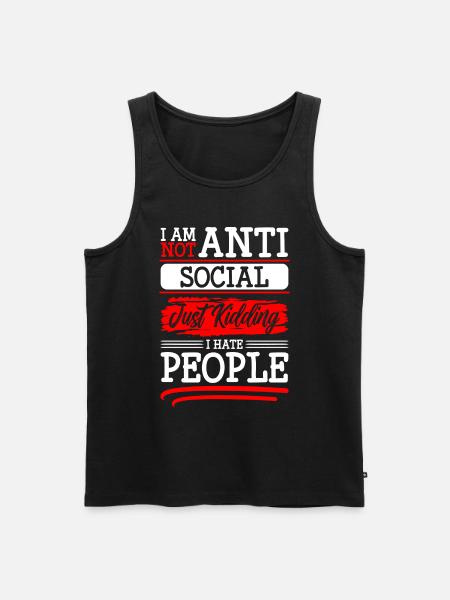 Hate Man-haters - Men's Premium Organic Tank Top - black