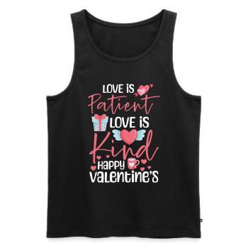 Valentine's Day Boyfriend In Love Affection - Men's Premium Organic Tank Top - black - Front - AI Model Male 178 light (178cm)