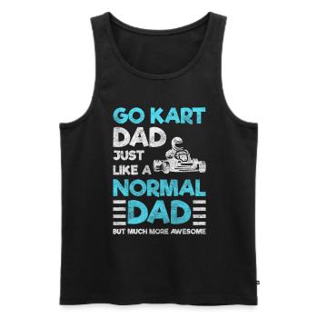 Kart Driver Go kart - Débardeur bio Premium Homme - noir - Devant - AI Model Male 178 light (178cm)