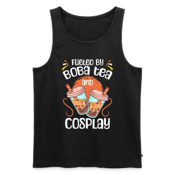 Anime Hobby Art Friends - Men's Premium Organic Tank Top - black - Front - AI Model Male 178 light (178cm)