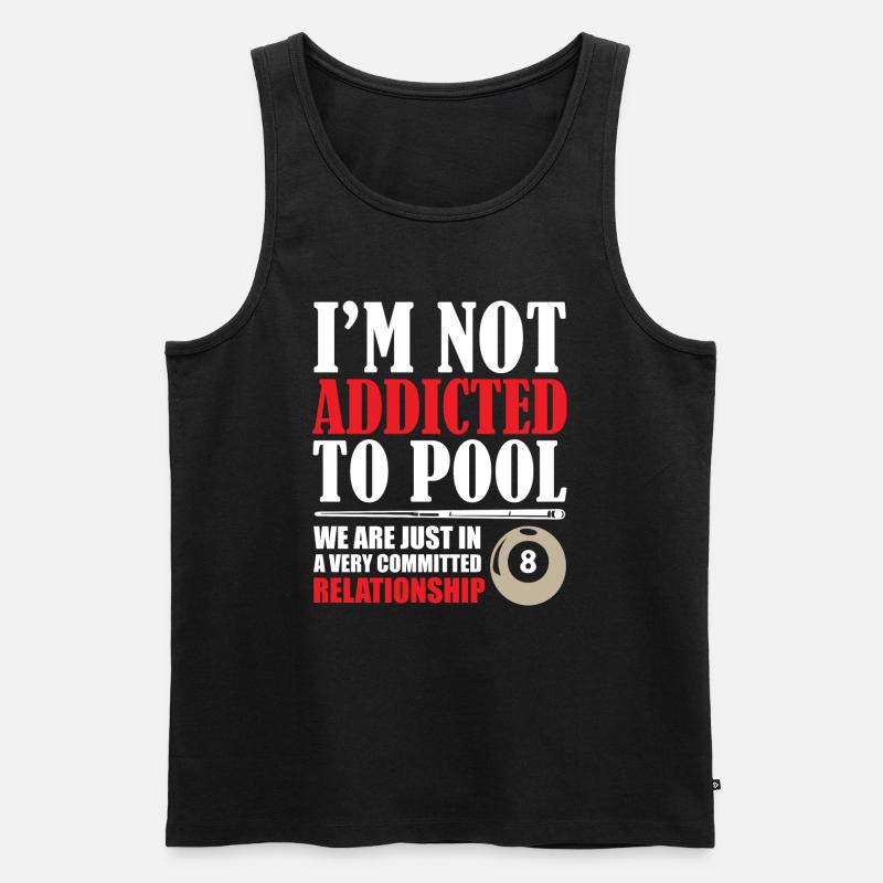 Billiard Addicted - Männer Premium Bio Tank Top - Schwarz