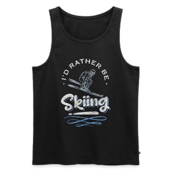 Snowboarding Mountain Hobby - Men's Premium Organic Tank Top - black - Front - Michal (187cm)