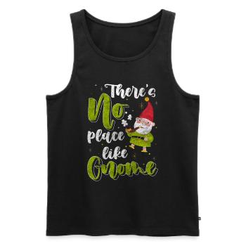 Elf Figurine Christmas - Men's Premium Organic Tank Top - black - Front - AI Model Male 178 light (178cm)