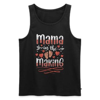 Bébé Maman Progéniture Ventre - Débardeur bio Premium Homme - noir - Devant - AI Model Male 178 light (178cm)