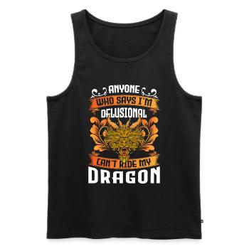 Drache Märchen Film - Männer Premium Bio Tank Top - Schwarz - Vorne - Michal (187cm)