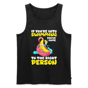 Pool Vacation Cooling Out Friends - Men's Premium Organic Tank Top - black - Front - Michal (187cm)