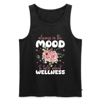 Wellness Meditation Urlaub - Männer Premium Bio Tank Top - Schwarz - Vorne - AI Model Male 178 light (178cm)