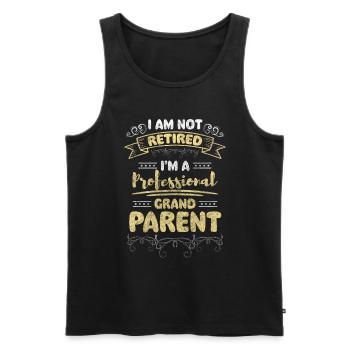 Granny Parents Love Pregnant - Men's Premium Organic Tank Top - black - Front - Michal (187cm)