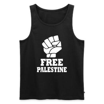 Free palestine - Débardeur bio Premium Homme - noir - Devant - AI Model Male 178 light (178cm)