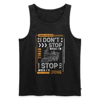 Modellbahn Lokführer Modellbau Sammler - Männer Premium Bio Tank Top - Schwarz - Vorne - AI Model Male 178 light (178cm)
