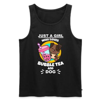 Bubble Tea Bubble Tea Girl Cadeau - Débardeur bio Premium Homme - noir - Devant - AI Model Male 178 light (178cm)