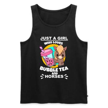 Bubble Tea Bubble Tee Mädchen Geschenk - Männer Premium Bio Tank Top - Schwarz - Vorne - AI Model Male 178 light (178cm)