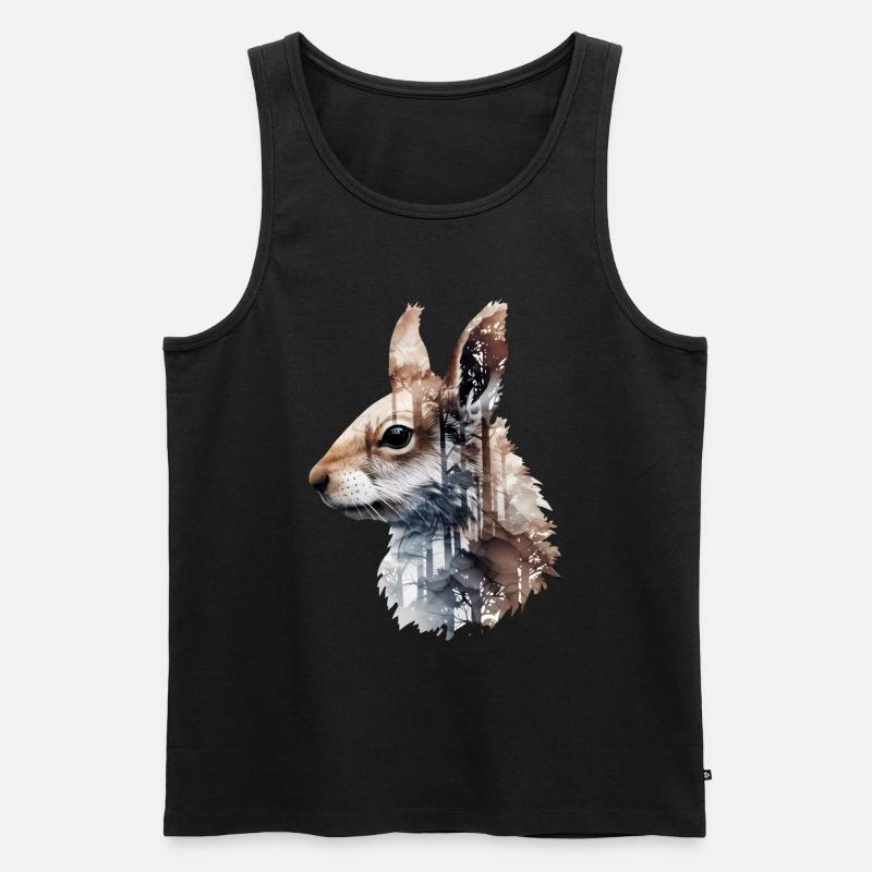Eichhörnchen - Männer Premium Bio Tank Top - Schwarz