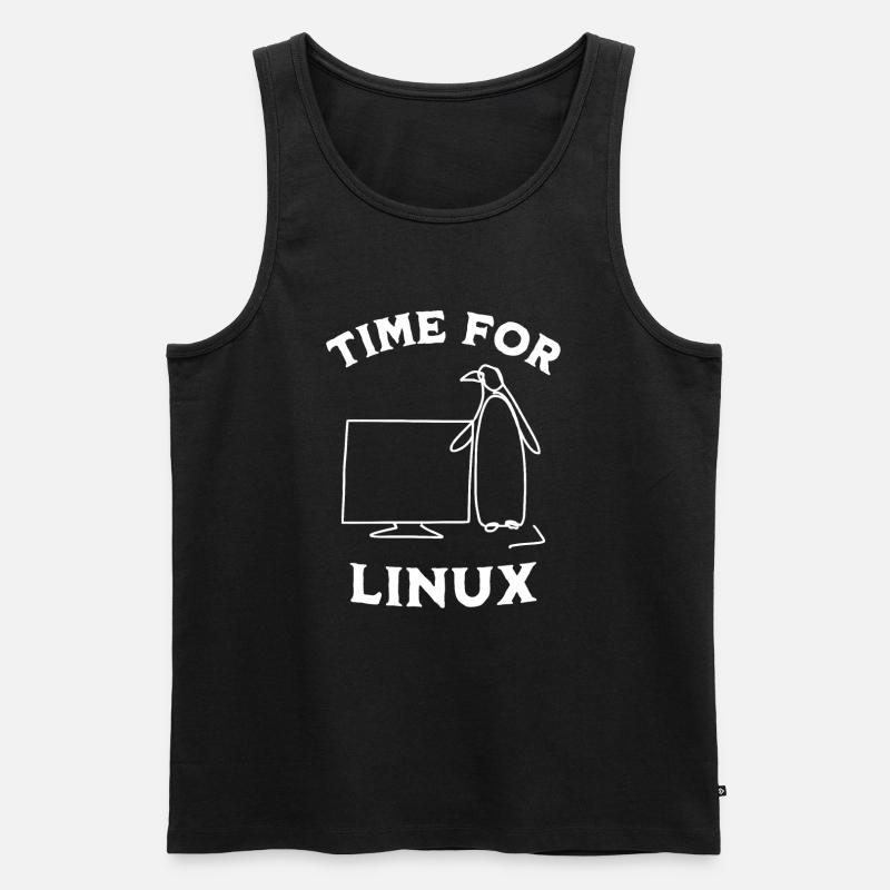 Zeit für Linux und Open-Source-Software - Männer Premium Bio Tank Top - Schwarz