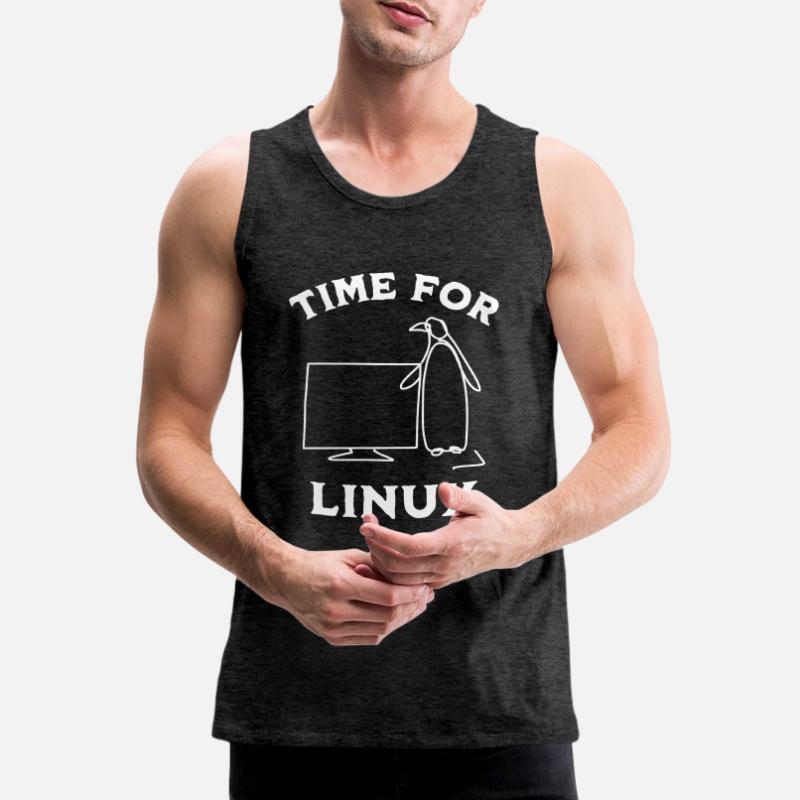 Time for Linux and Open Source Software Men's Premium Organic Tank Top