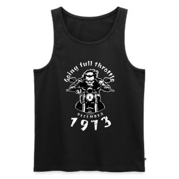 51. Geburtstag Going full throttle since 12/1973 - Männer Premium Bio Tank Top - Schwarz - Vorne - Michal (187cm)