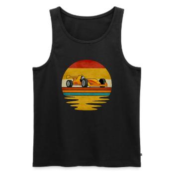 Formula Racing Retro Graphic - Men's Premium Organic Tank Top - black - Front - Michal (187cm)