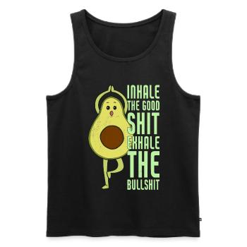 Breathe in the good shit, breathe in the nonsense - Men's Premium Organic Tank Top - black - Front - AI Model Male 178 light (178cm)