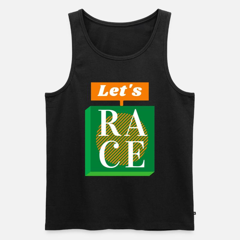 Das Rennen - Männer Premium Bio Tank Top - Schwarz