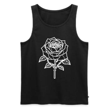 Épines de fleur de rose - Débardeur bio Premium Homme - noir - Devant - AI Model Male 178 light (178cm)