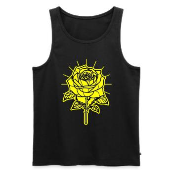 Épines de fleur de rose - Débardeur bio Premium Homme - noir - Devant - AI Model Male 178 light (178cm)