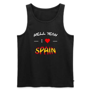 Spain, made in spain, spain, Madrid, i love spain - Männer Premium Bio Tank Top - Schwarz - Vorne - AI Model Male 178 light (178cm)