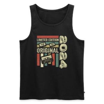Vintage 2024 - Retro Birthday Quote 2024 - Men's Premium Organic Tank Top - black - Front - Michal (187cm)