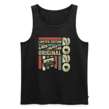 Vintage 2020 - Retro Geburtstagsspruch 2020 - Männer Premium Bio Tank Top - Schwarz - Vorne - AI Model Male 178 light (178cm)