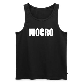Mocro - Débardeur bio Premium Homme - noir - Devant - AI Model Male 178 light (178cm)