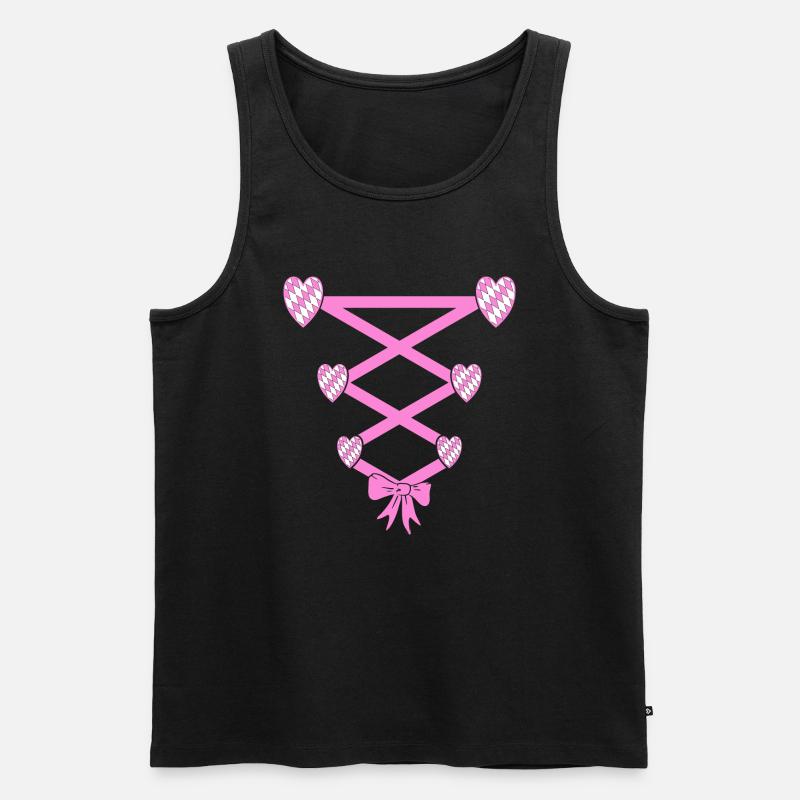 Volksfest Dirndl Ersatz - Männer Premium Bio Tank Top - Schwarz