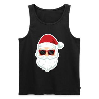 Weihnachten - Merry Christmas - Bad Santa - Men's Premium Organic Tank Top - black - Front - AI Model Male 178 light (178cm)