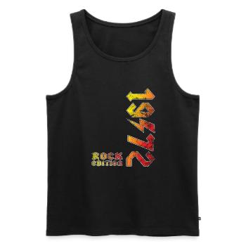 Geburtstag Rock Edition 1972 - Männer Premium Bio Tank Top - Schwarz - Vorne - Michal (187cm)
